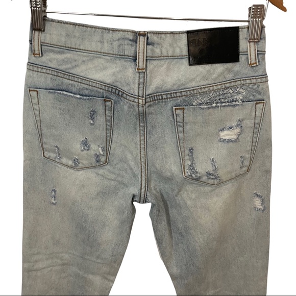 One Teaspoon Awesome Baggies Denim Jeans Size 23 Blue Hart - Picture 6 of 11